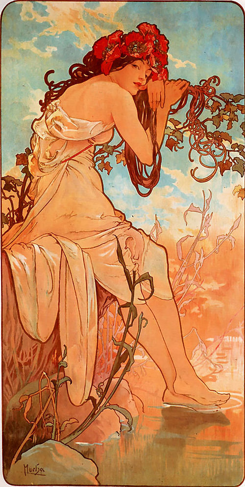 summer (1896) by alphonse mucha